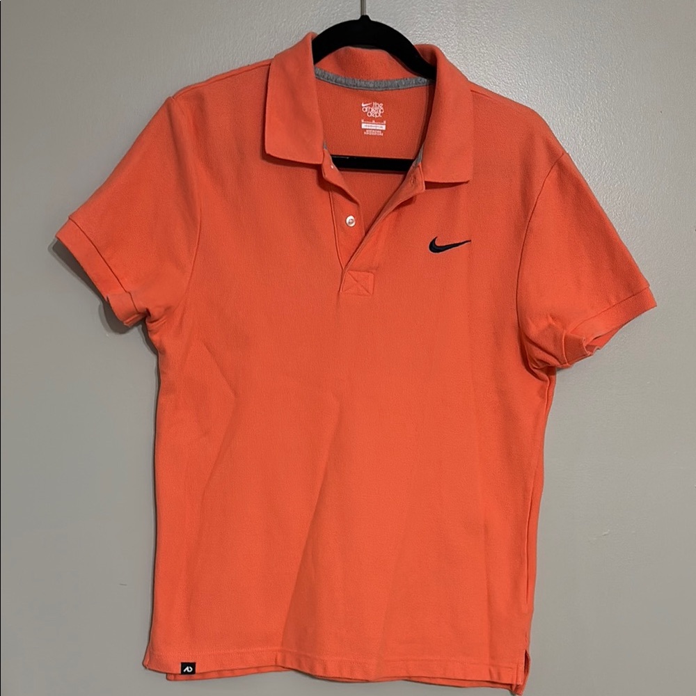 Nike Orange Polo Shirt Classic Design